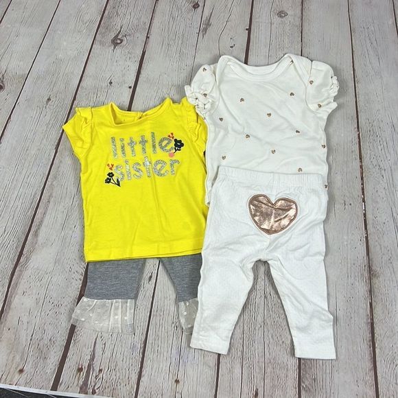 Mixed brands Matching Sets Little Sisterand Asweet Heart Outfit 2 Baby Girl 3 Months Poshmark